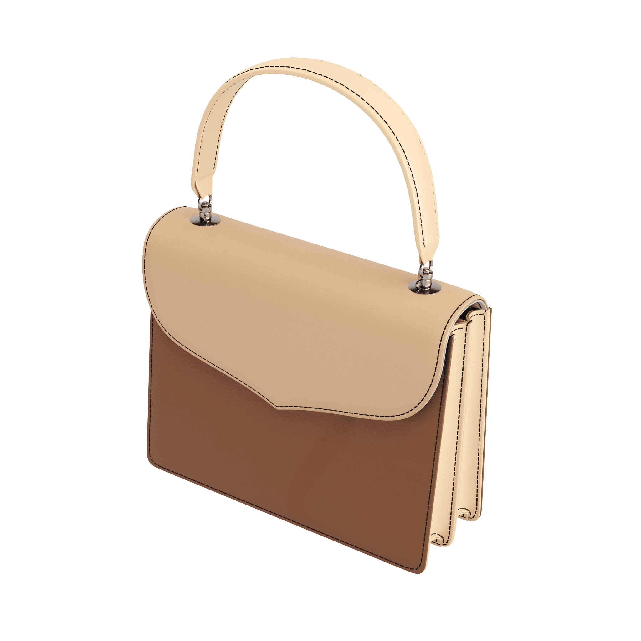 Classic Handbag In Three Tone Vachetta Leather