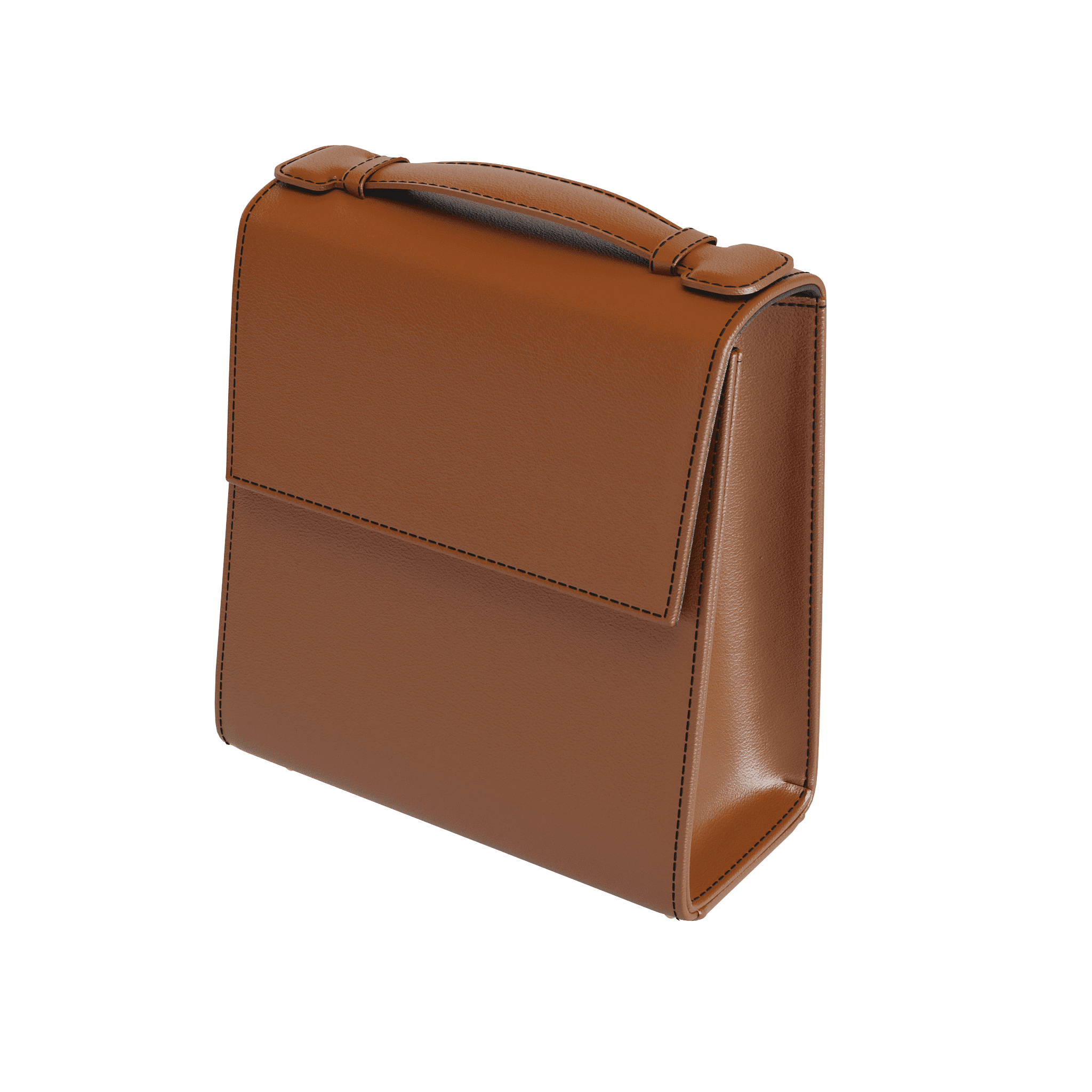 Classic Brown Veggie Tanned Box Bag