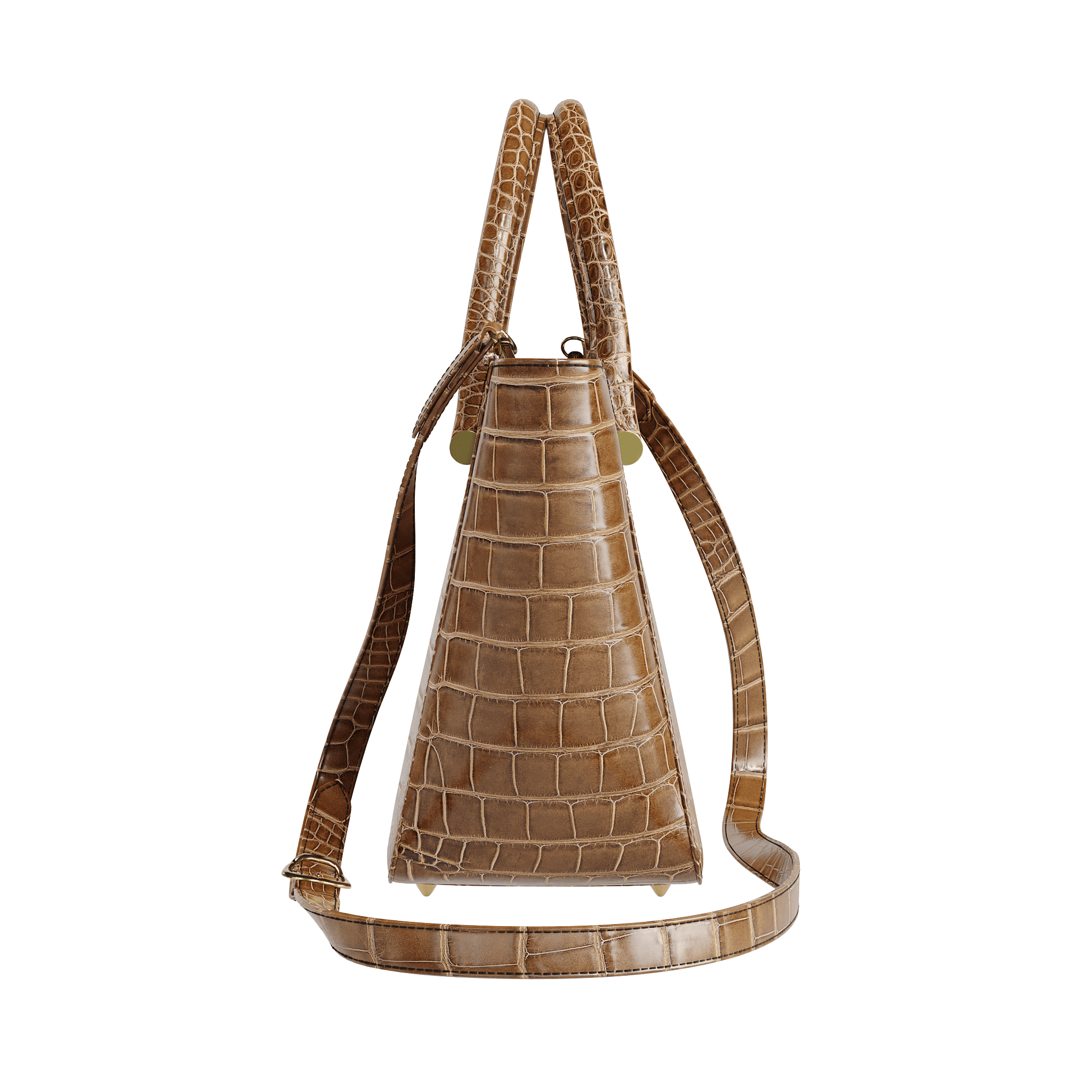 Authentic Brown Alligator Luxury Tote - Zelli Handbags