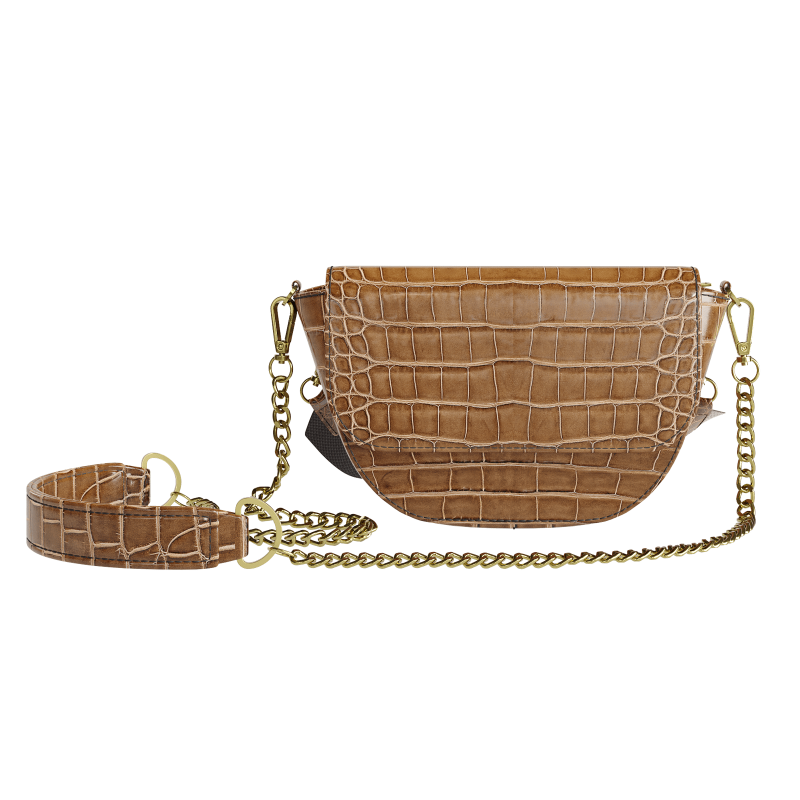 Café Alligator Hip Bag - Zelli Handbags