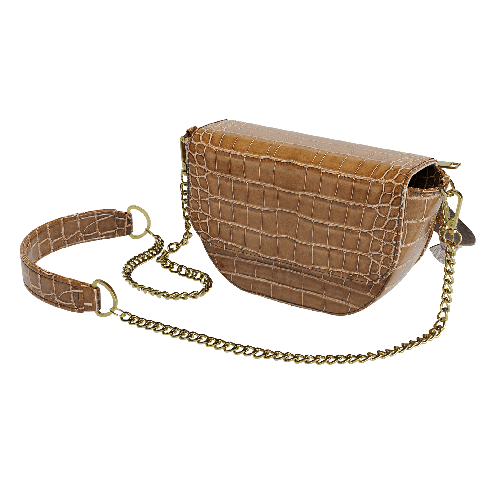 Café Alligator Hip Bag - Zelli Handbags