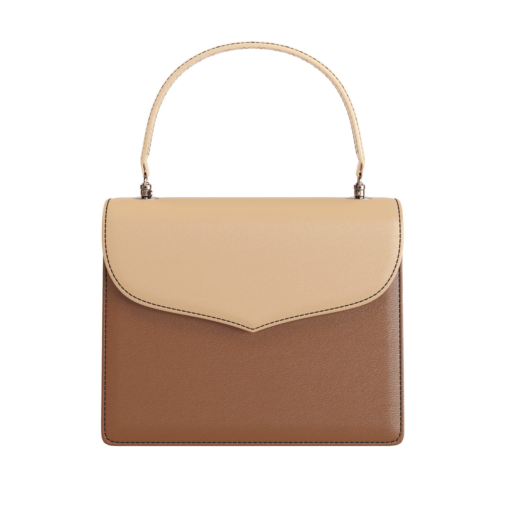 Classic Handbag In Three Tone Vachetta Leather - Zelli Handbags