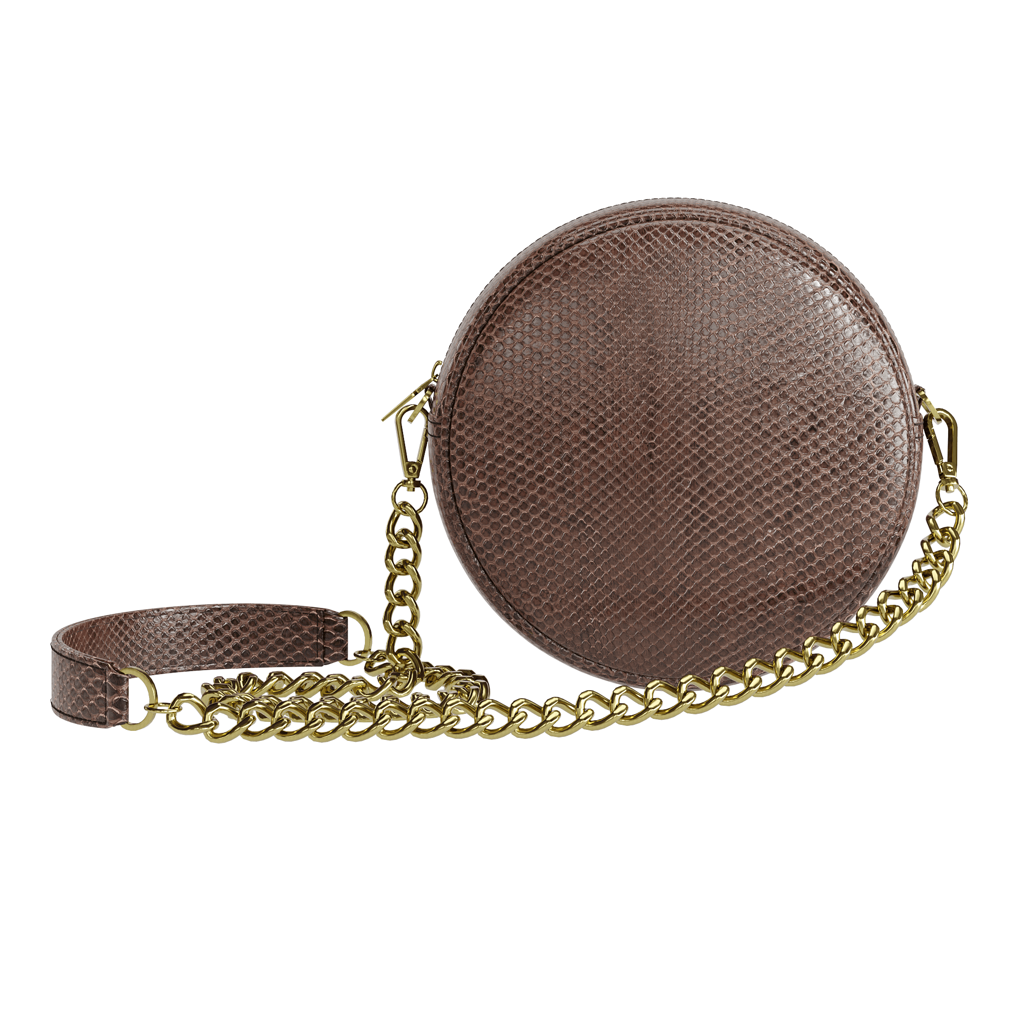 Fine Brown Scale Python Canteen Bag - Zelli Handbags