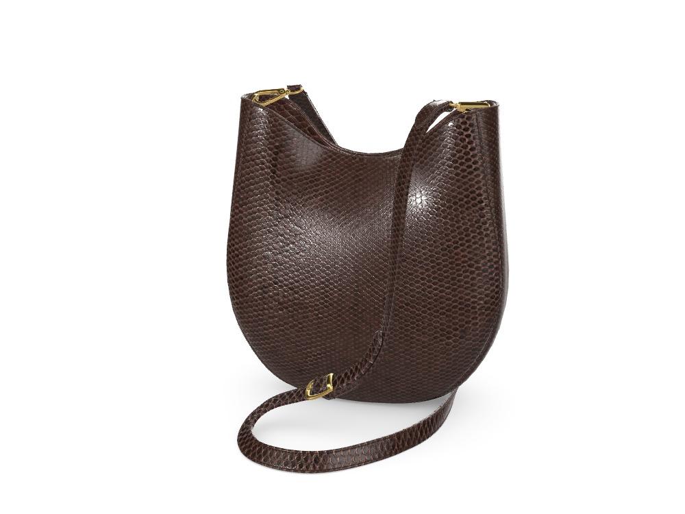 Fine Scale Brown Python Satchel - Zelli Handbags