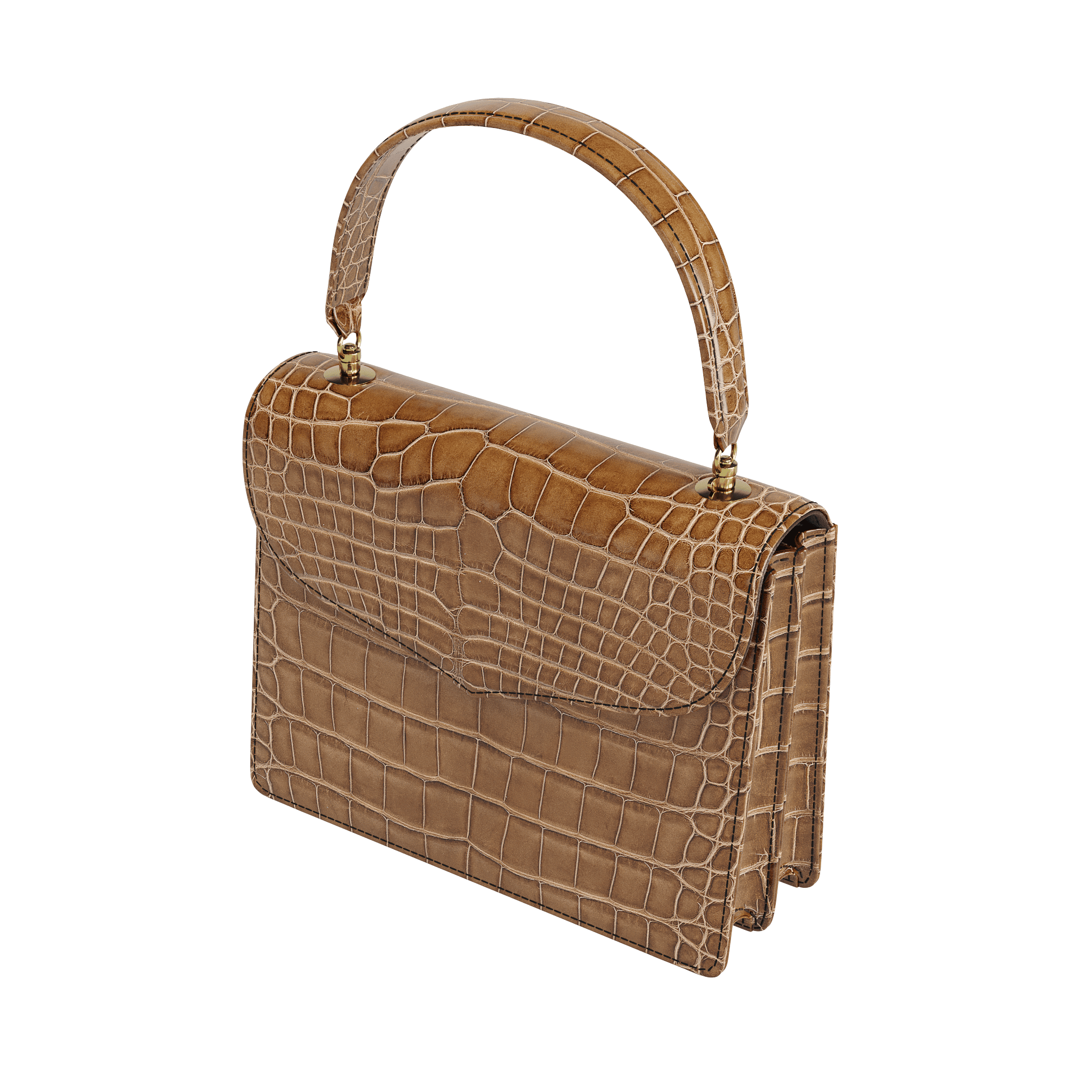 Luxury Brown Authentic Alligator Handbag - Zelli Handbags