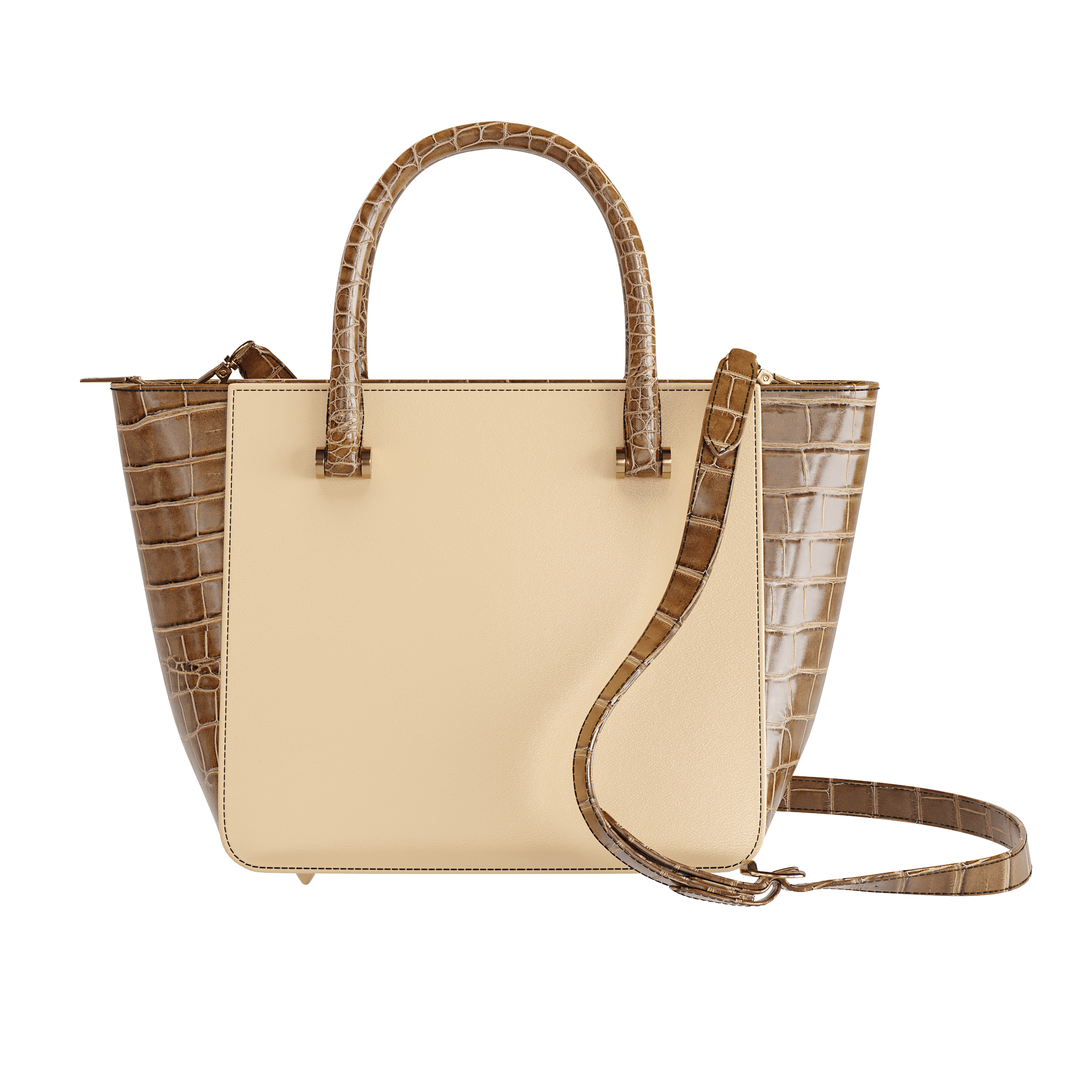 Luxury Veggie Tanned Tote With Unexpected Alligator Accents - Zelli Handbags