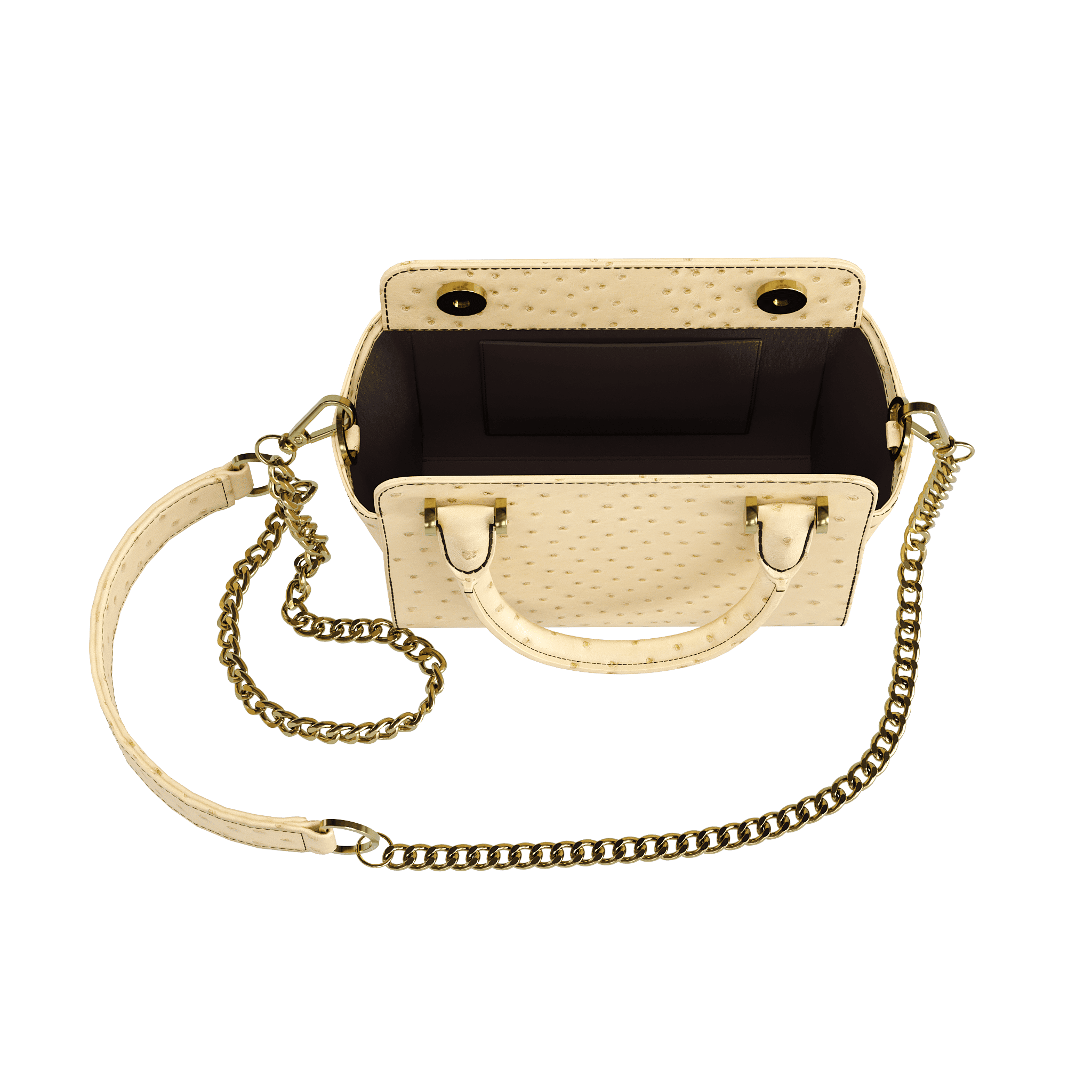 Luxury Wheat Ostrich Handbag - Zelli Handbags