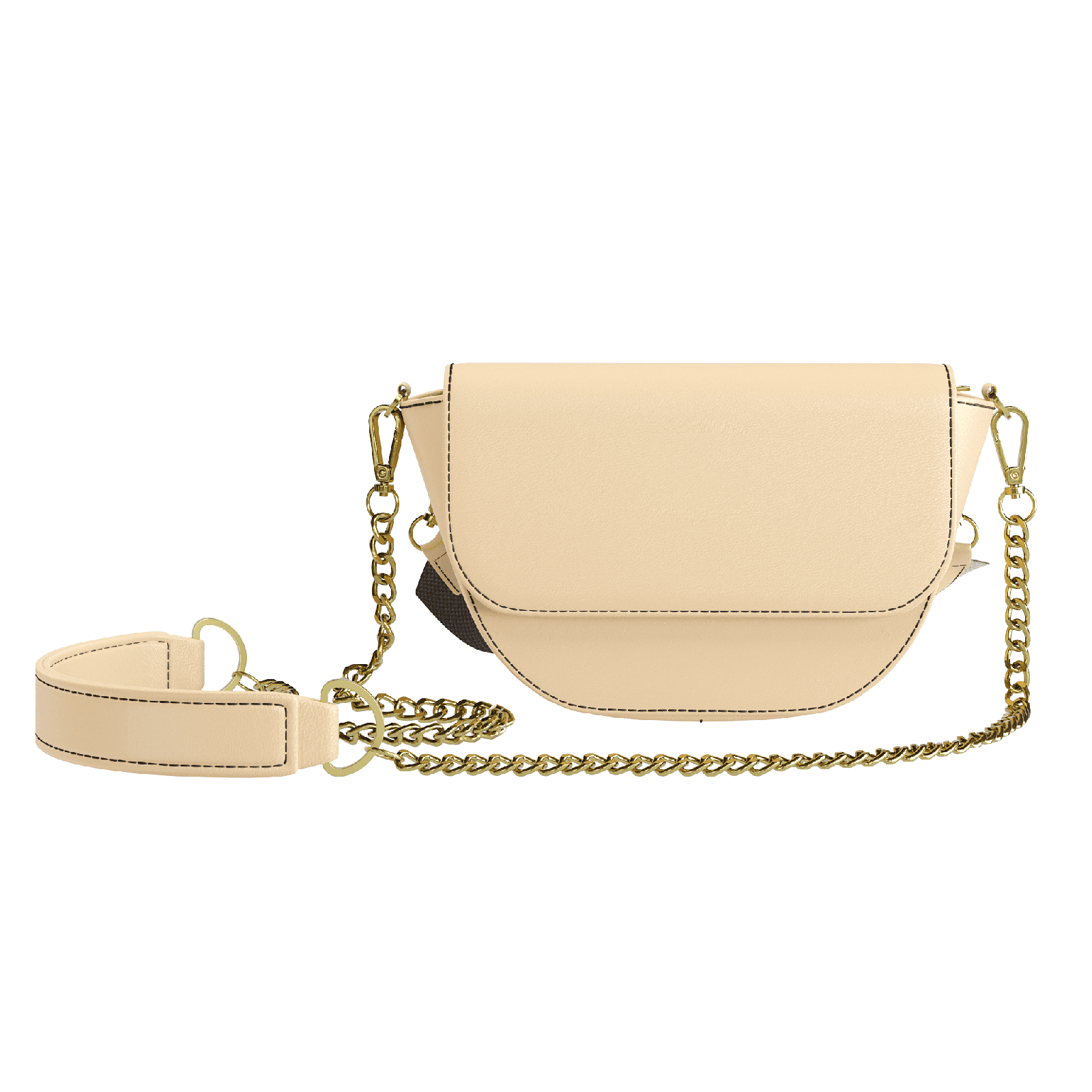 Natural Vegetable Tanned Hip Bag With Havana Brown Back Pocket - Zelli Handbags