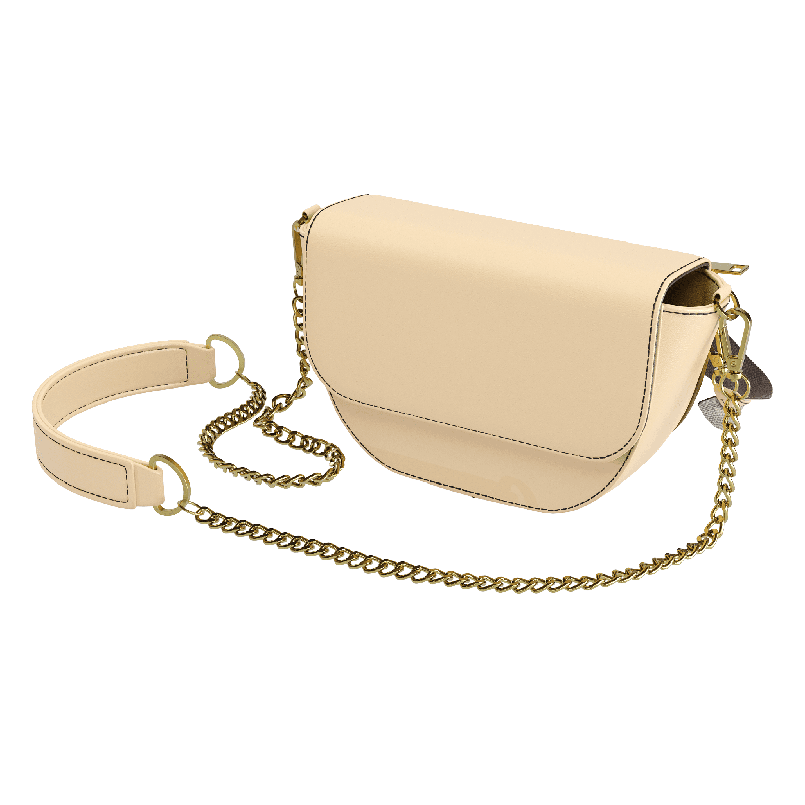 Natural Vegetable Tanned Hip Bag With Havana Brown Back Pocket - Zelli Handbags