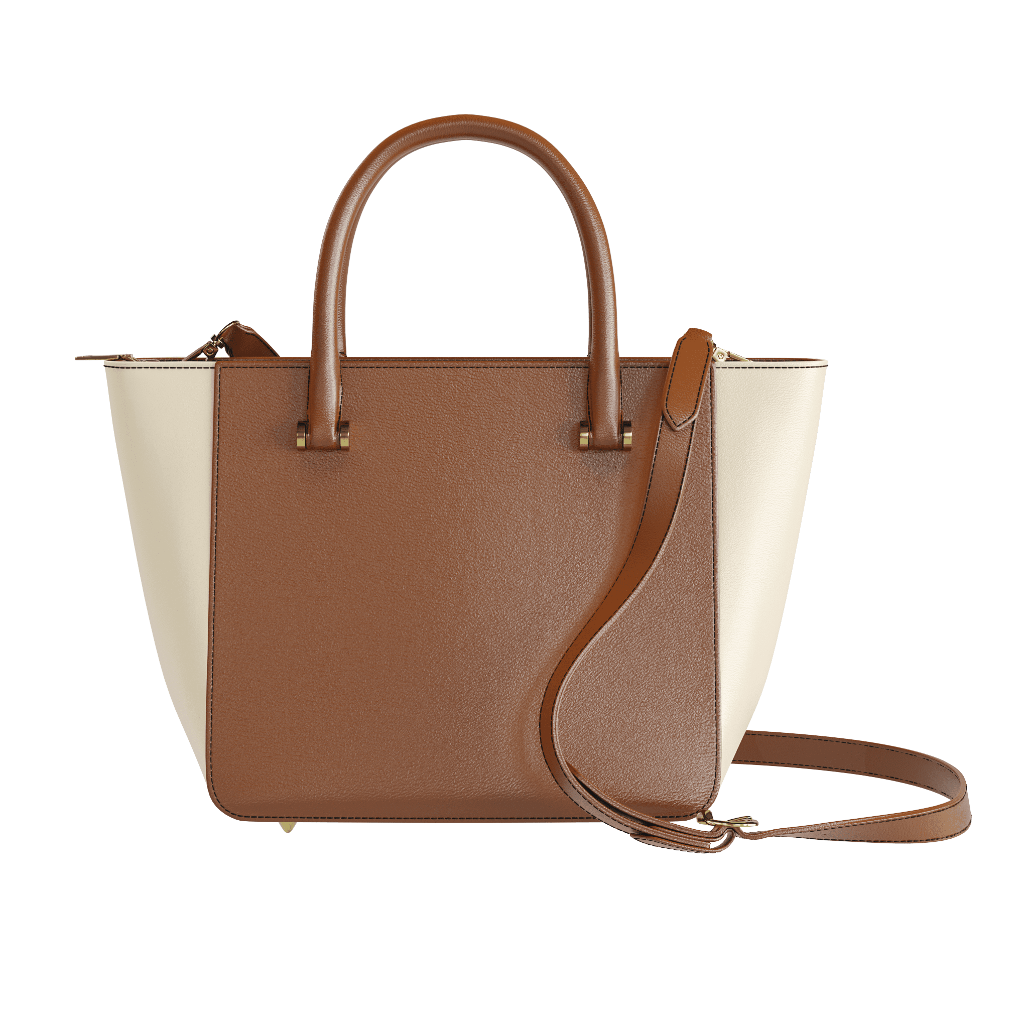 Rich Contrast Two Tone Vegetable Tanned Tote - Zelli Handbags