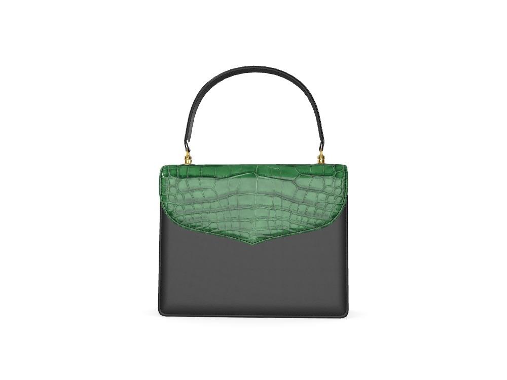 Sophisticated Green Alligator Handbag With Premium Vegetable Tanned Body - Zelli Handbags