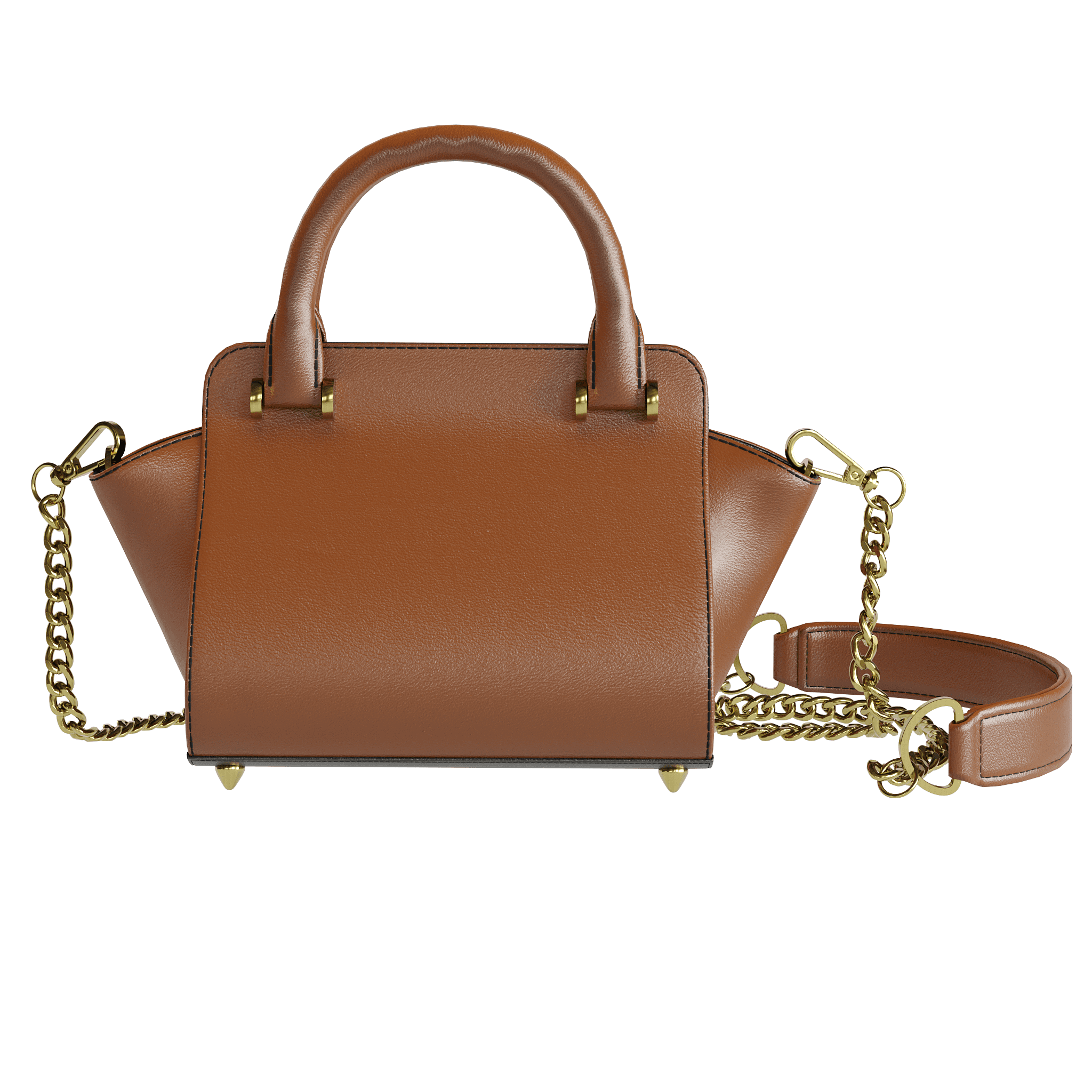 Tobacco Brown Purse With Flared Gussets - Zelli Handbags