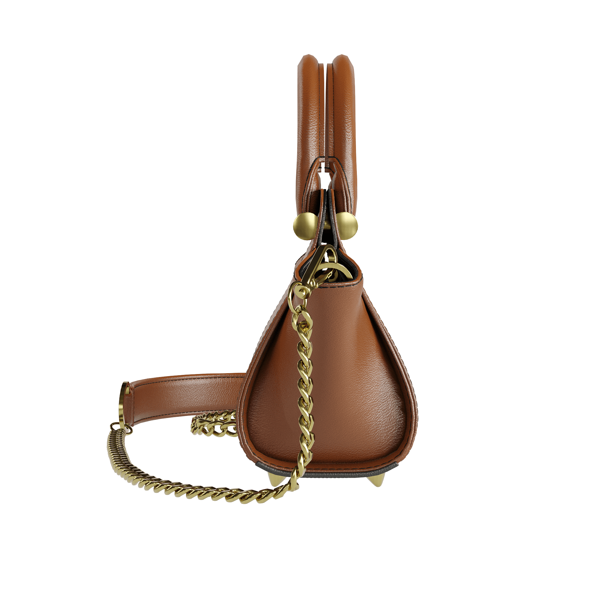 Tobacco Brown Purse With Flared Gussets - Zelli Handbags