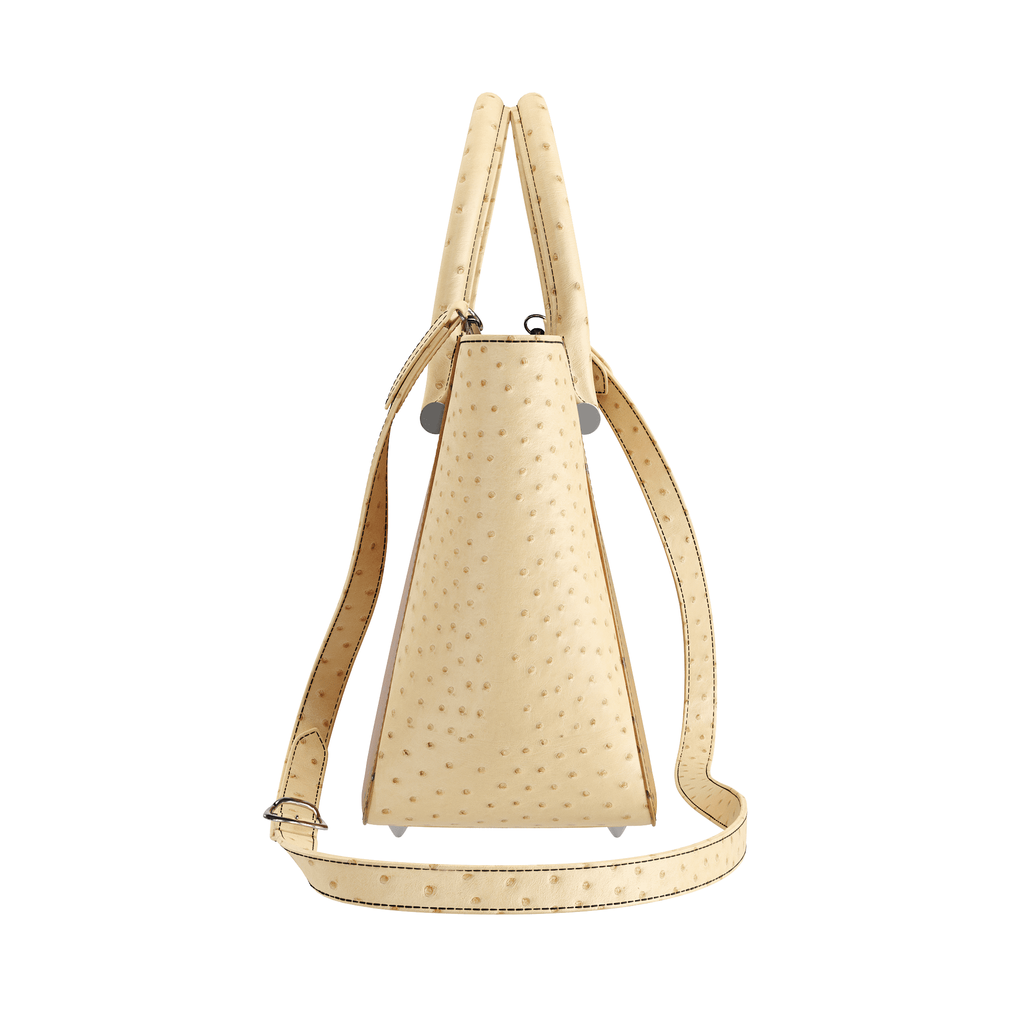 Two Tone Luxury Ostrich Tote - Zelli Handbags