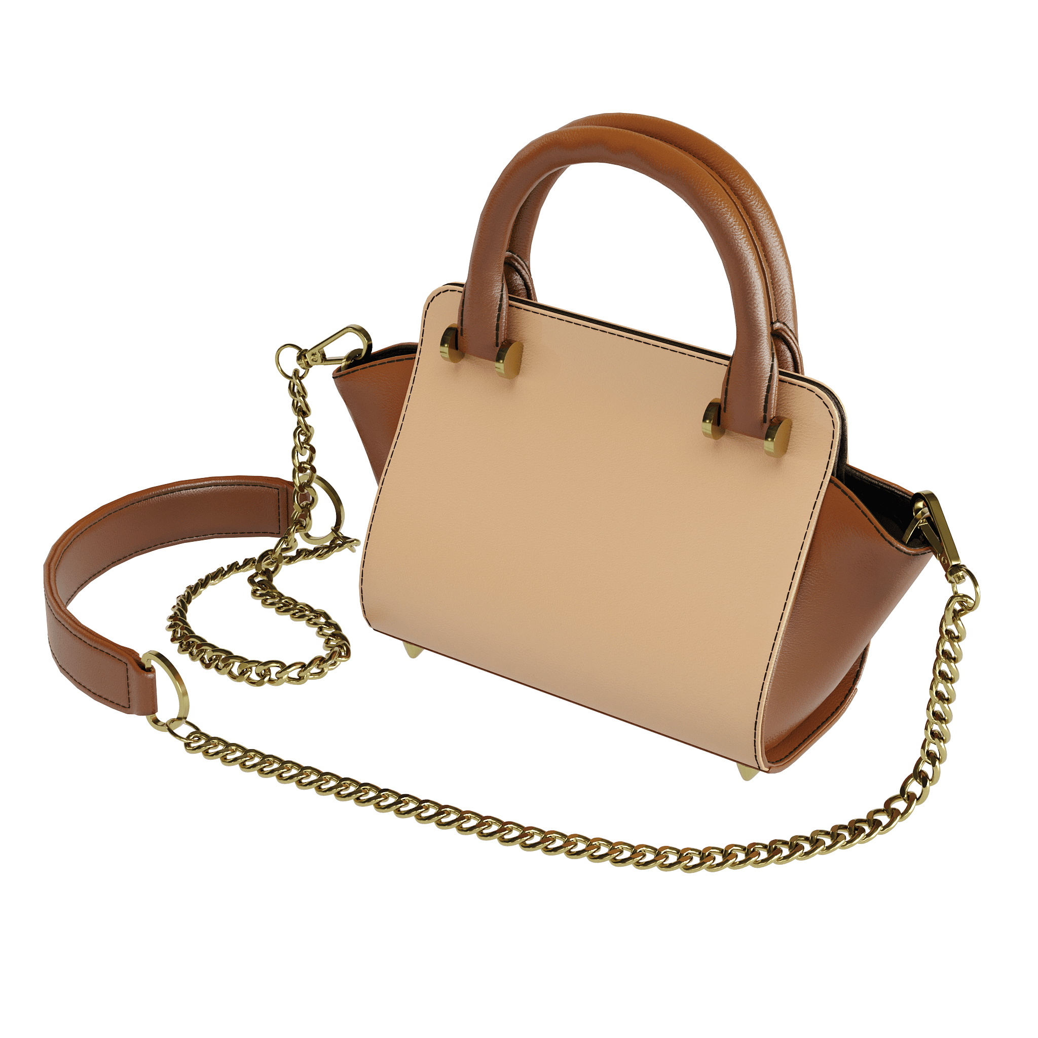 Two Toned Vegetable Tanned Purse - Zelli Handbags